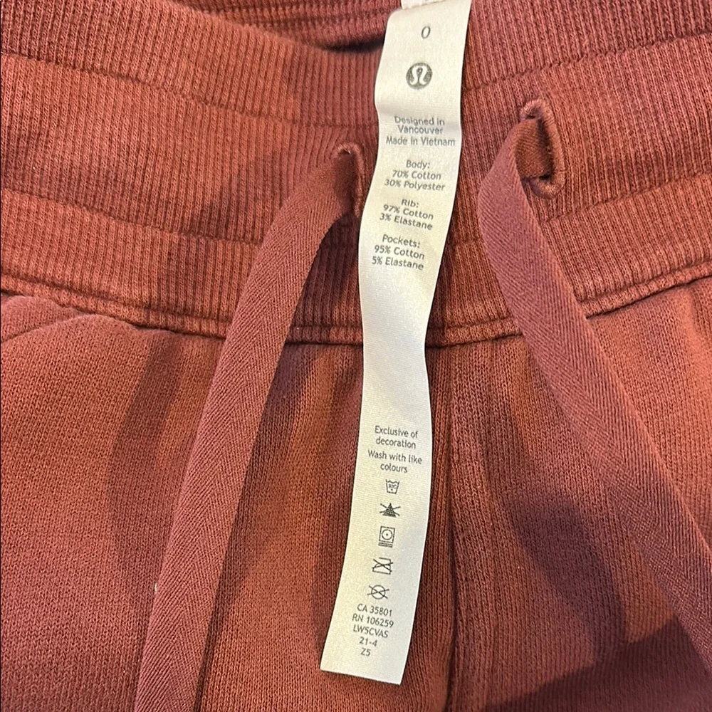Lululemon Rust Red Jogger Pants